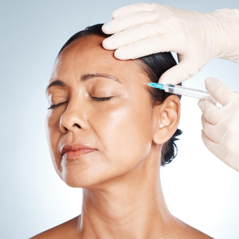 Needle woman face